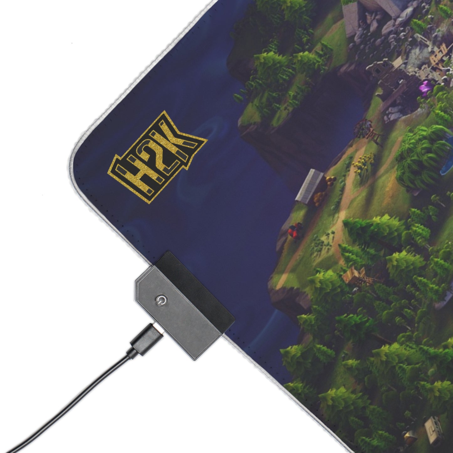 Fortnite Map H2K RGB LED Gaming Mouse Pad