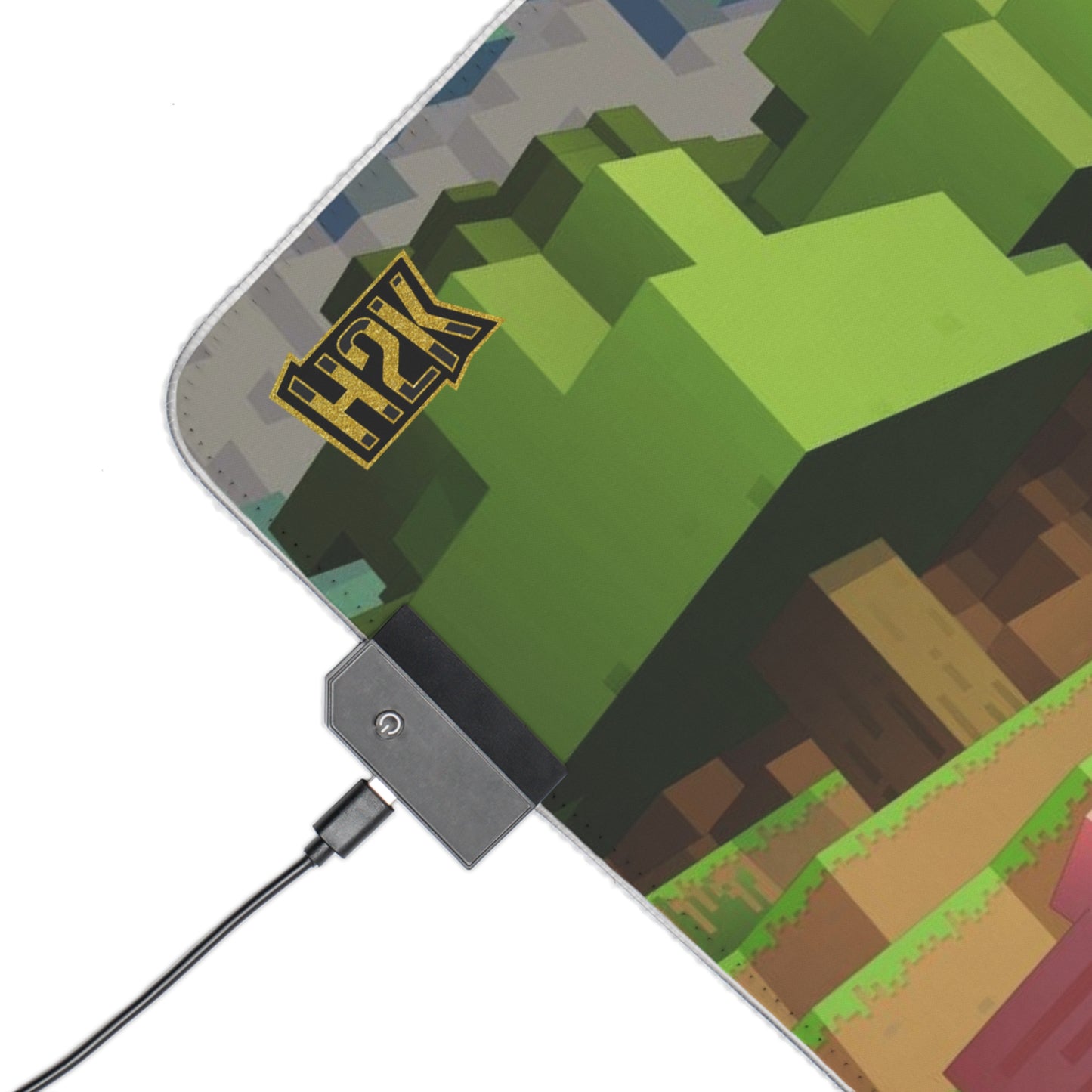 H2K Minecraft adventure LED Gaming Mouse Pad