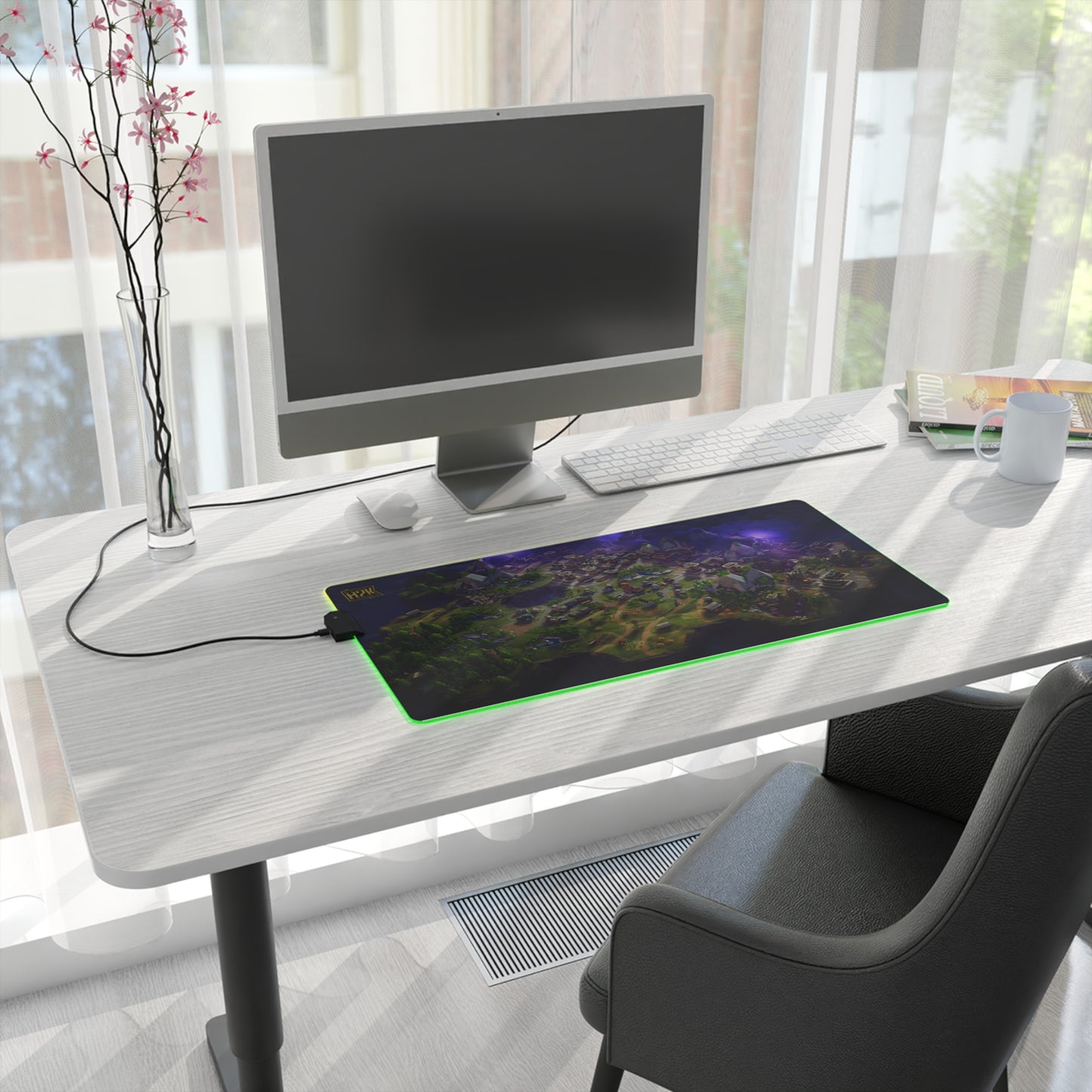 Fortnite Map H2K RGB LED Gaming Mouse Pad