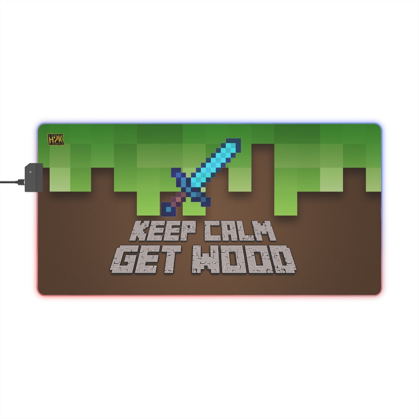 Keep Calm Get Wood H2k LED Gaming Mouse Pad