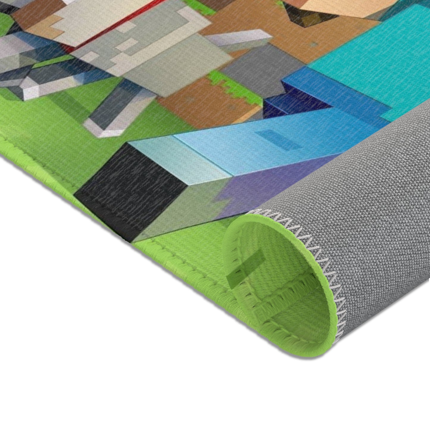Minecraft-Themed Area Rug for Gamers