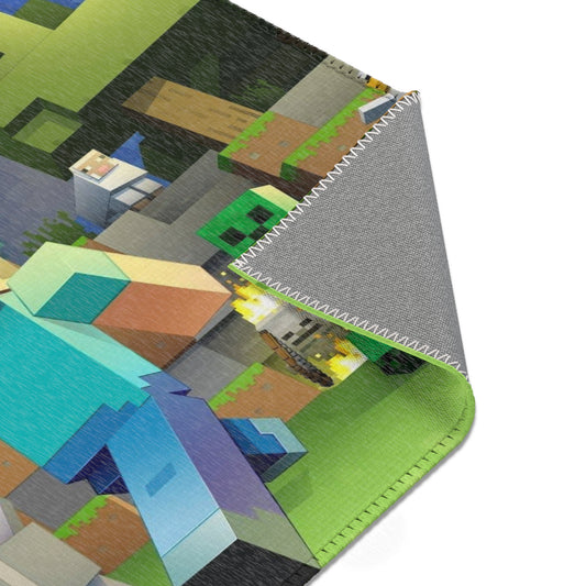 Minecraft-Themed Area Rug for Gamers