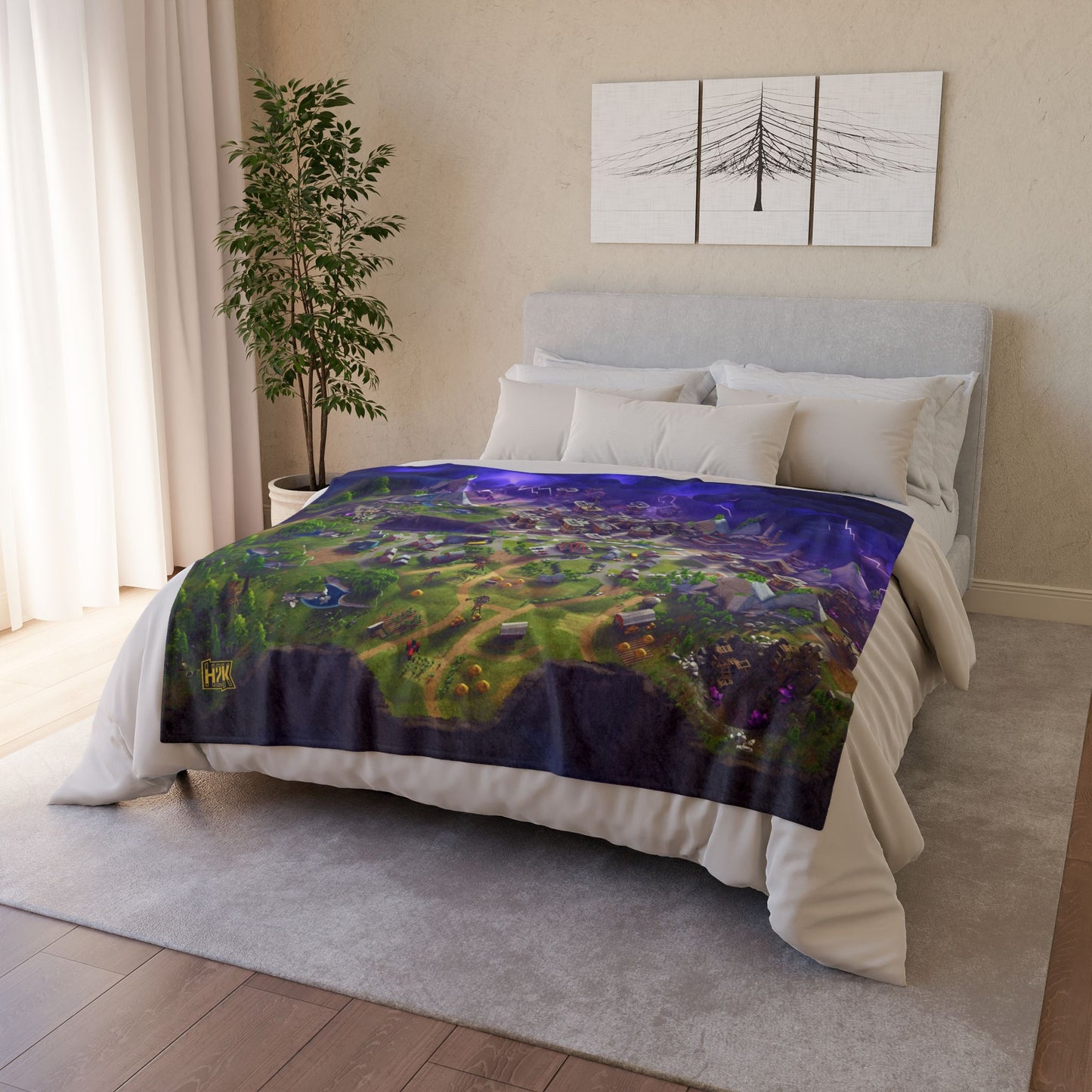 H2K Fantasy Adventure Throw Blanket, Cozy Plush Fabric Blanket, Perfect Gift for Gamers, Video Game Themed Home Decor, Soft Touch [...]