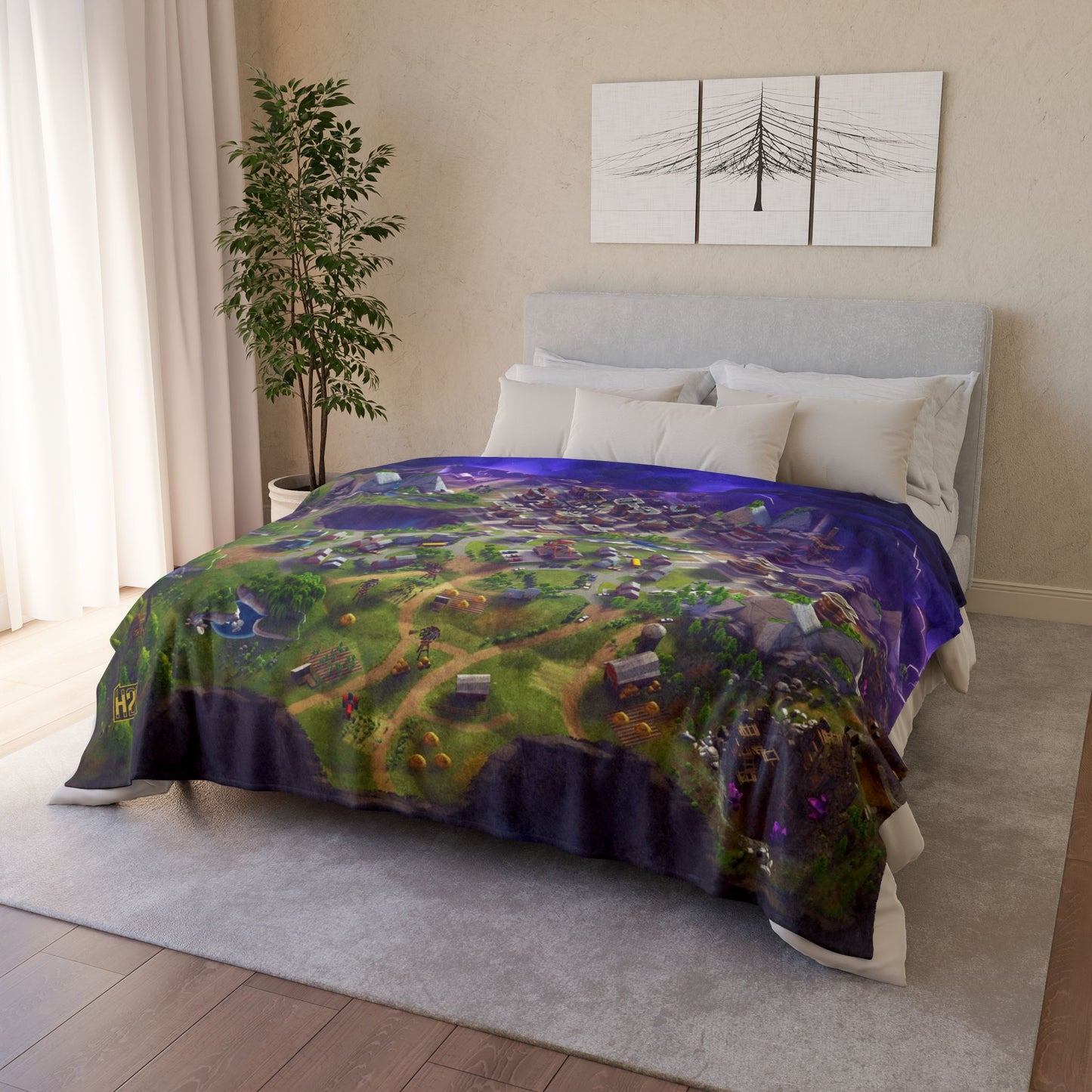 H2K Fantasy Adventure Throw Blanket, Cozy Plush Fabric Blanket, Perfect Gift for Gamers, Video Game Themed Home Decor, Soft Touch [...]