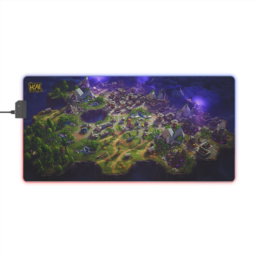 Fortnite Map H2K RGB LED Gaming Mouse Pad