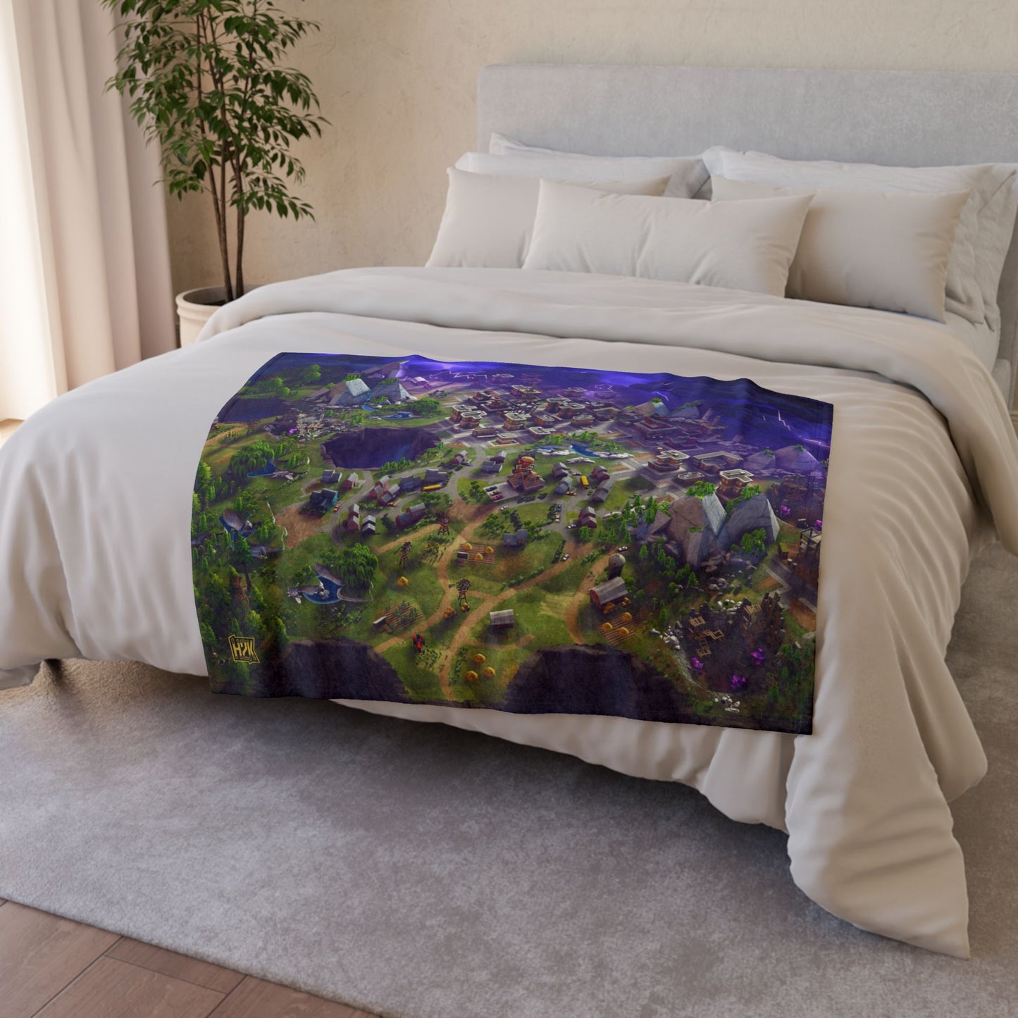 H2K Fantasy Adventure Throw Blanket, Cozy Plush Fabric Blanket, Perfect Gift for Gamers, Video Game Themed Home Decor, Soft Touch [...]