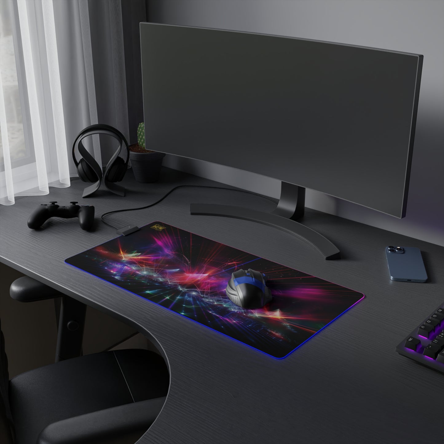 H2K RGB LED Gaming Mouse Pad